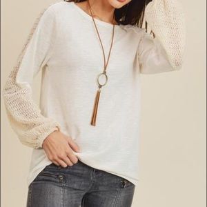 Knit sleeve top
